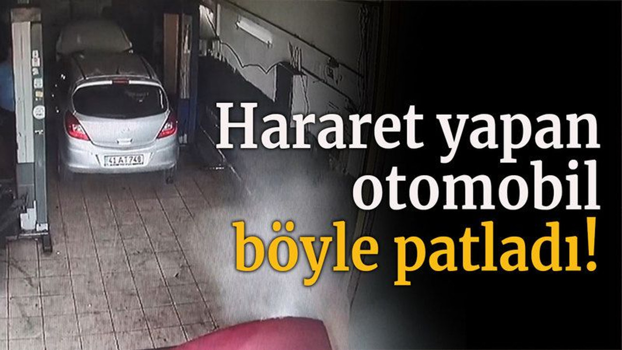 Hararet yapan otomobil böyle patladı!